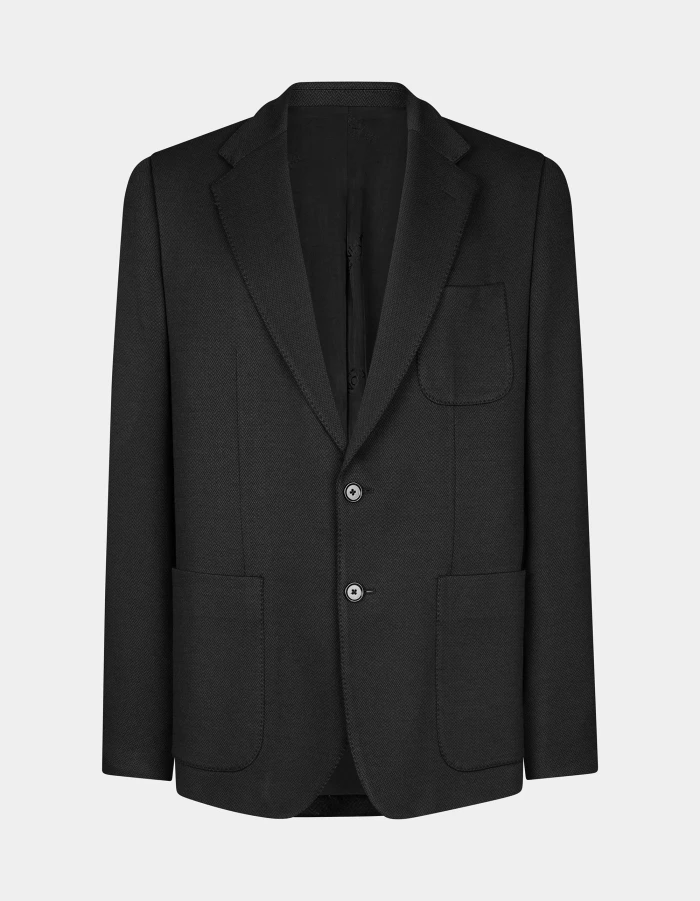 Blazer monopetto slim in jersey resca