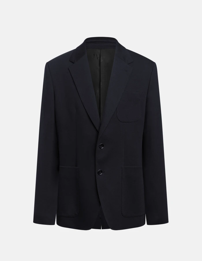 Slim-fit single-breasted blazer in jersey