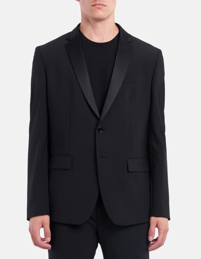 Blazer monopetto slim in tela di lana