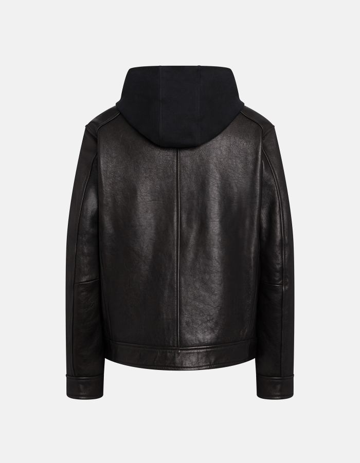 Normal geschnittene Bikerjacke aus Nappa