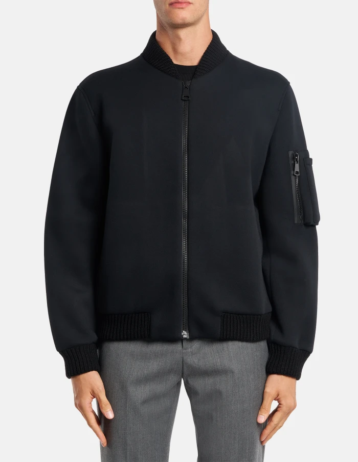 Regular-fit bomber jacket in neoprene
