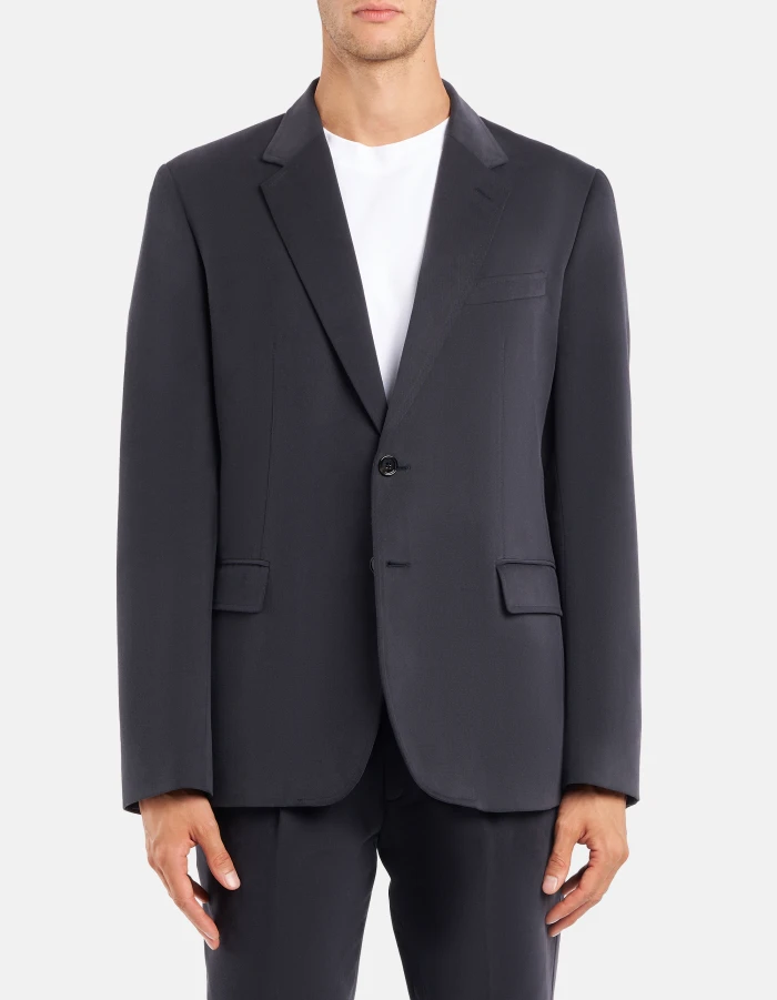 Blazer monopetto slim in velour di cotone