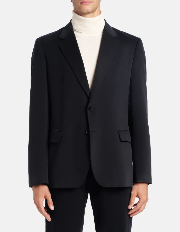 Blazer monopetto slim in velour di cotone