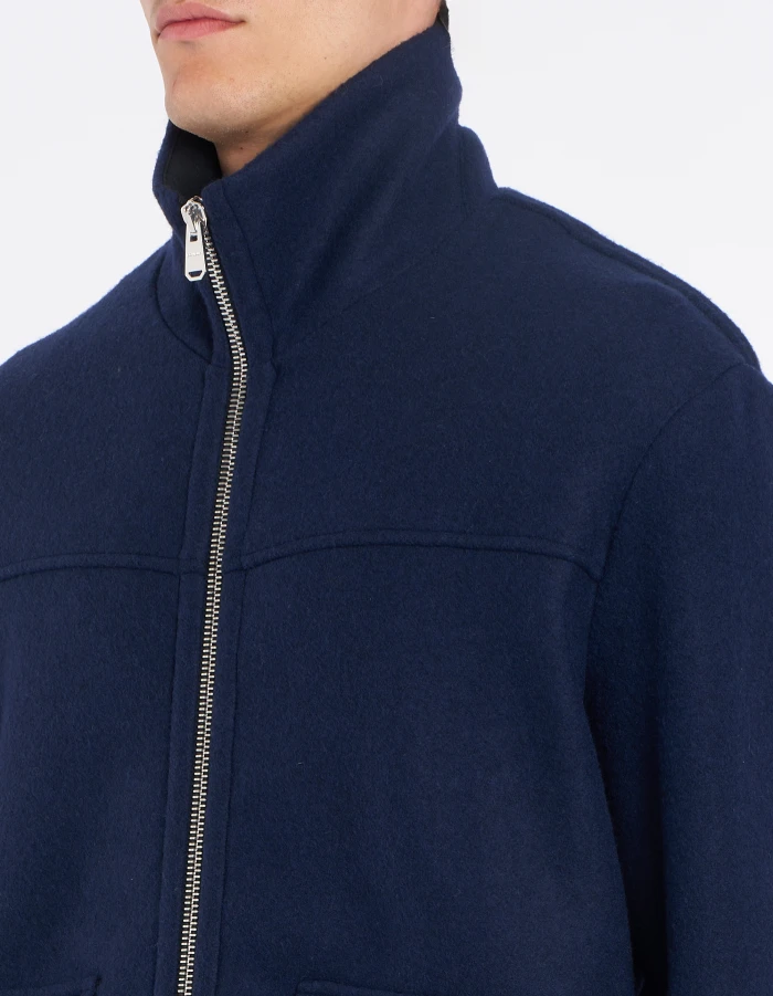 Regular-fit wool-blend jacket