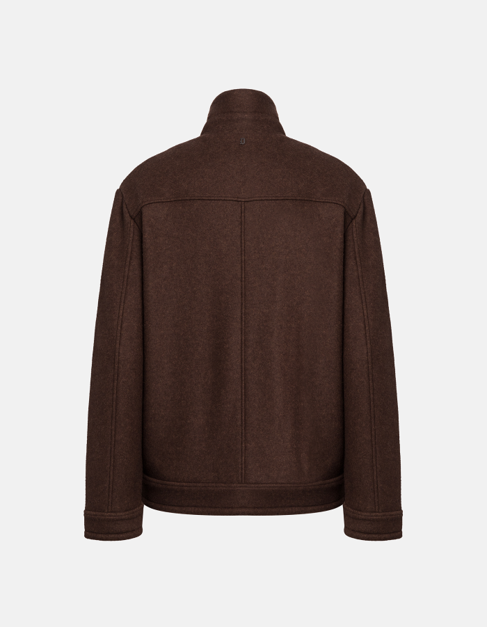 Regular-fit wool-blend jacket