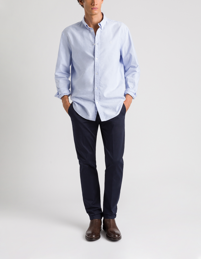 Spiritissimo regular-fit cotton satin trousers
