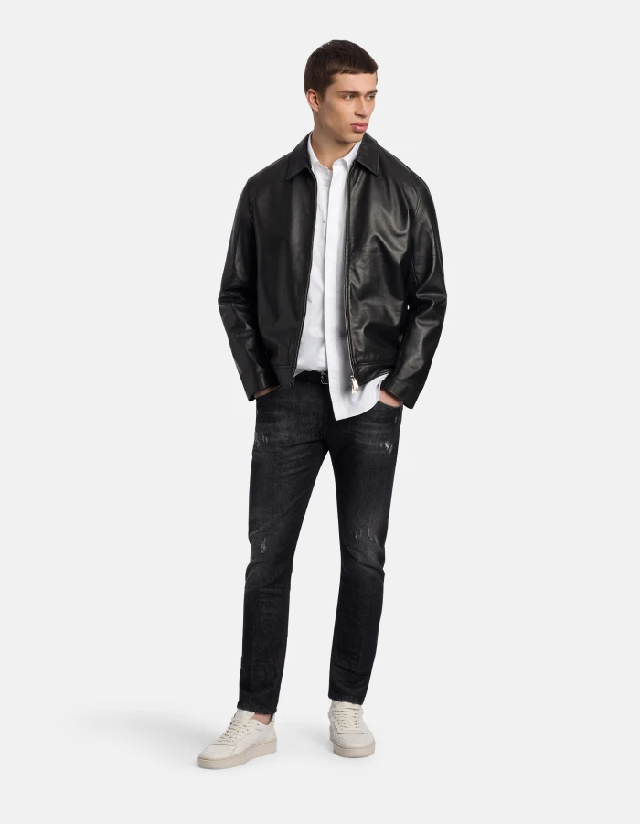 Mius slim-fit jeans in cotton and lyocell stretch denim