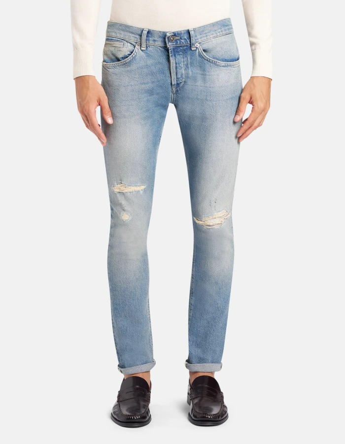 Jeans George skinny in denim stretch cotone e lyocell