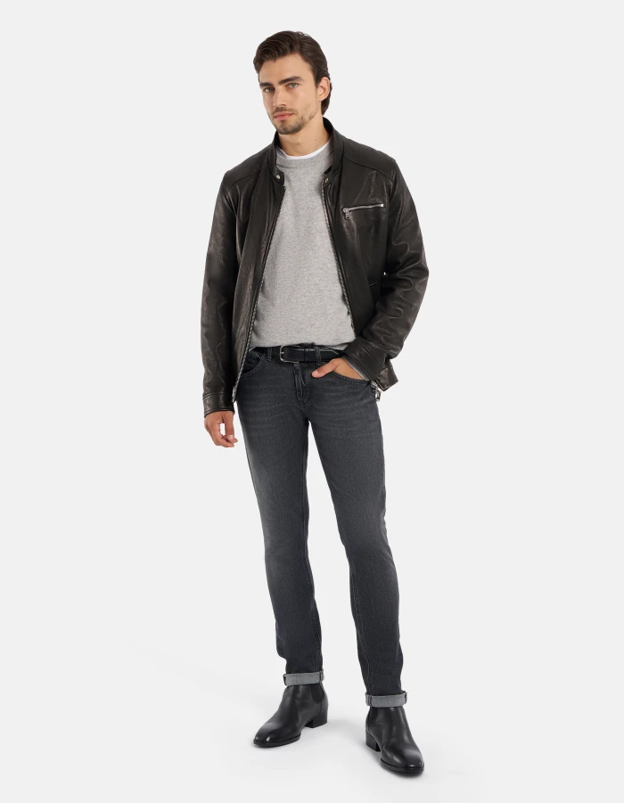 Jeans George skinny in denim stretch cotone e lyocell