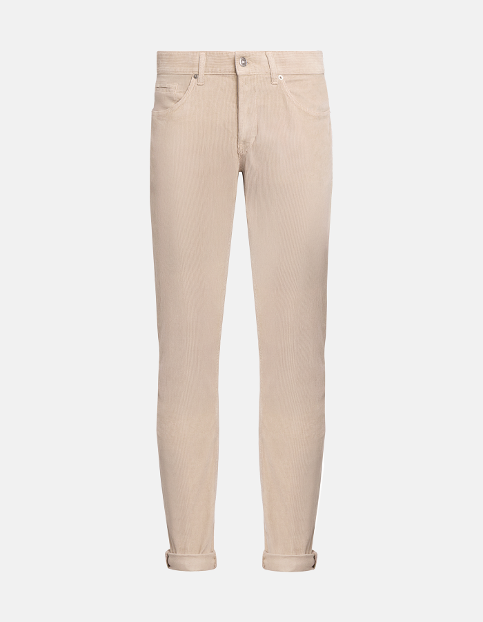 George skinny-fit trousers in stretch velvet
