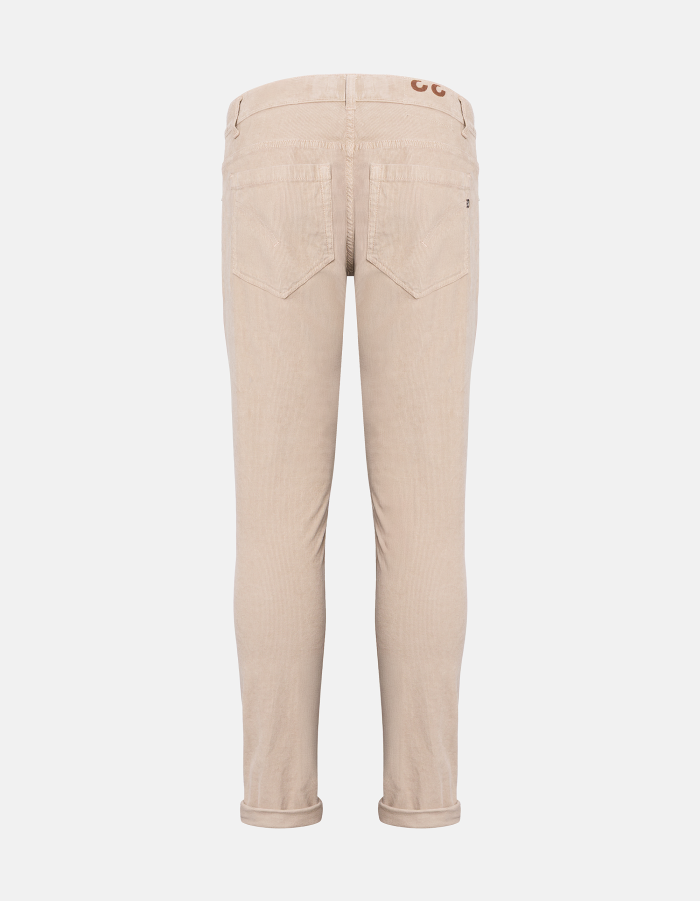 George skinny-fit trousers in stretch velvet