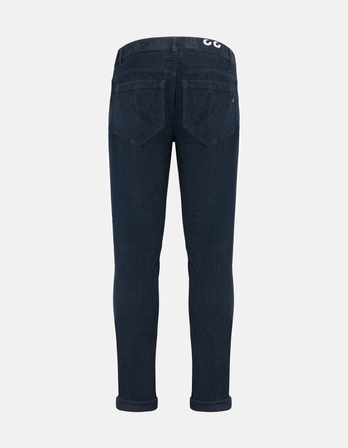 George skinny-fit trousers in stretch velvet