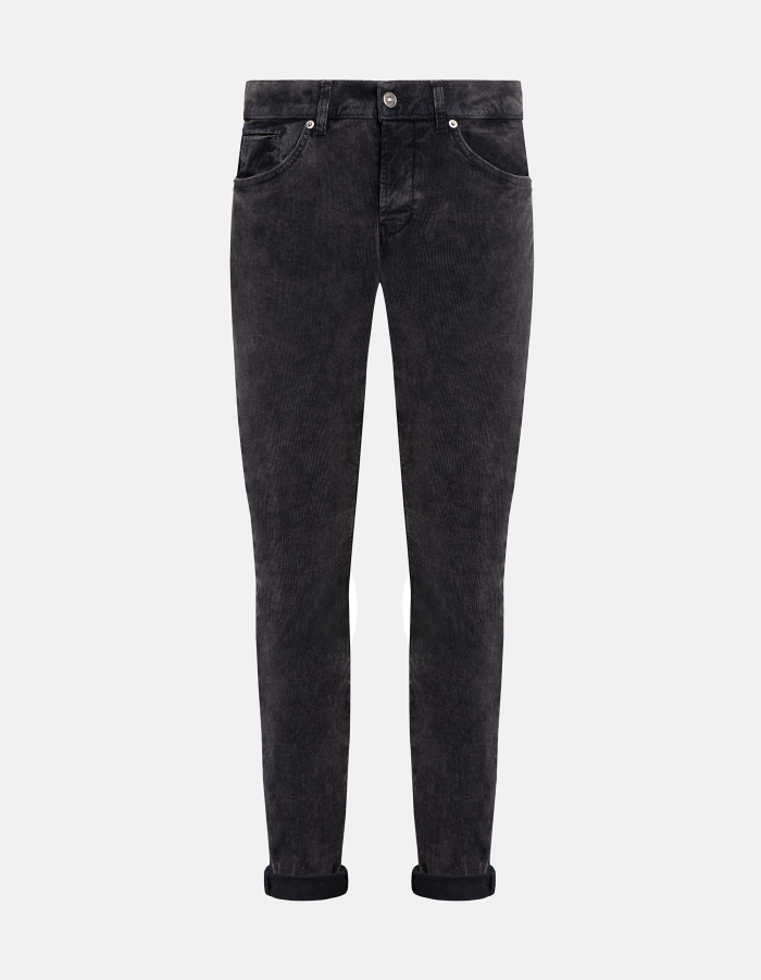 George skinny-fit trousers in stretch velvet