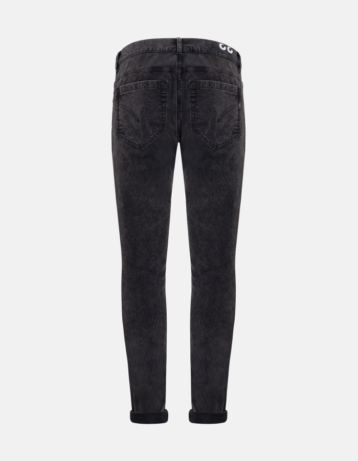 George skinny-fit trousers in stretch velvet