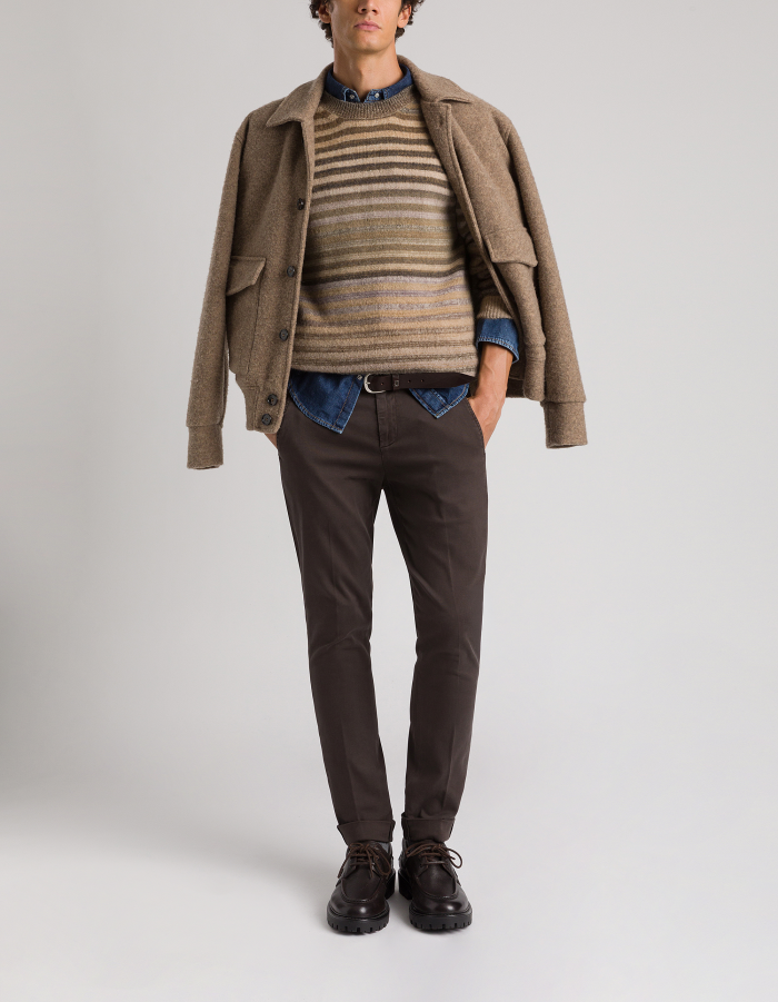 Gaubert slim-fit cotton weave trousers