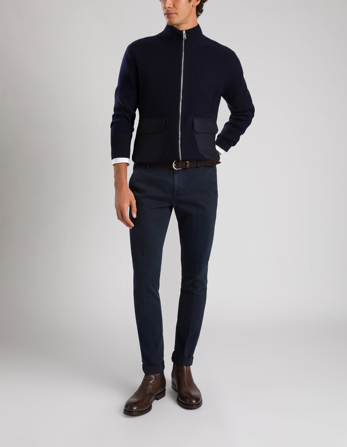 Gaubert slim-fit cotton weave trousers