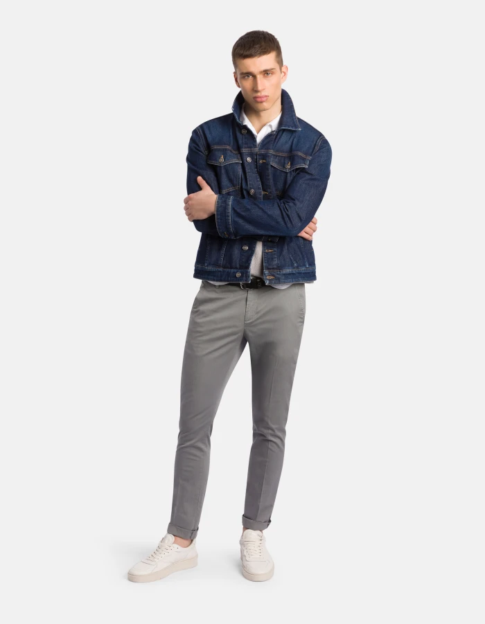 Gaubert slim-fit cotton weave trousers