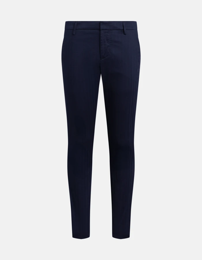 Gaubert slim-fit herringbone cotton-weave trousers