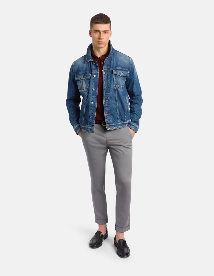 Gaubert slim-fit trousers in compact gabardine