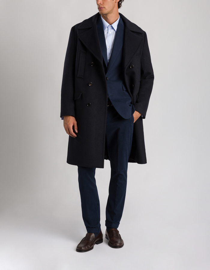 Gaubert slim-fit trousers in cotton and cashmere gabardine