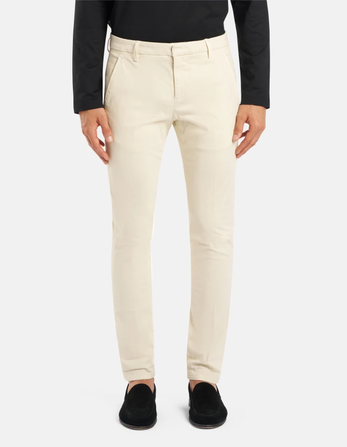 Pantaloni Gaubert slim in gabardina mano calda