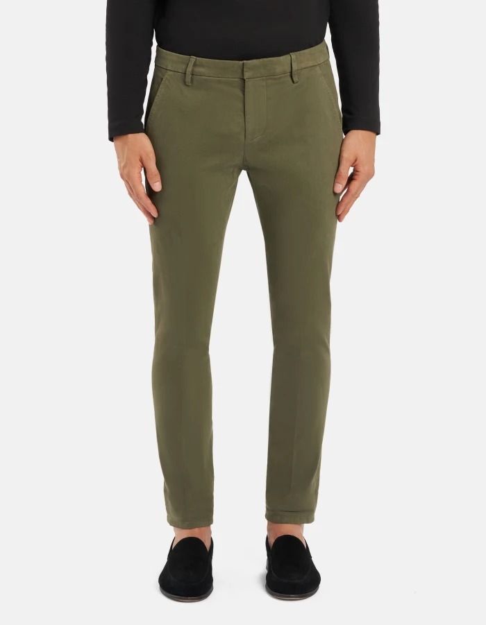 Pantaloni Gaubert slim in gabardina mano calda