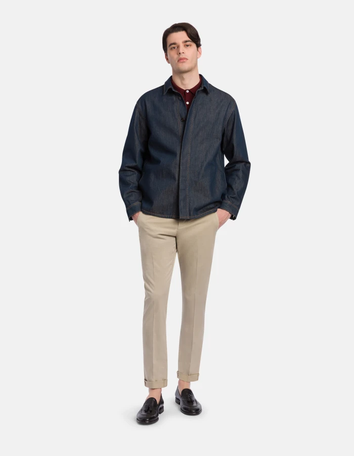 Gaubert slim-fit lightweight gabardine trousers