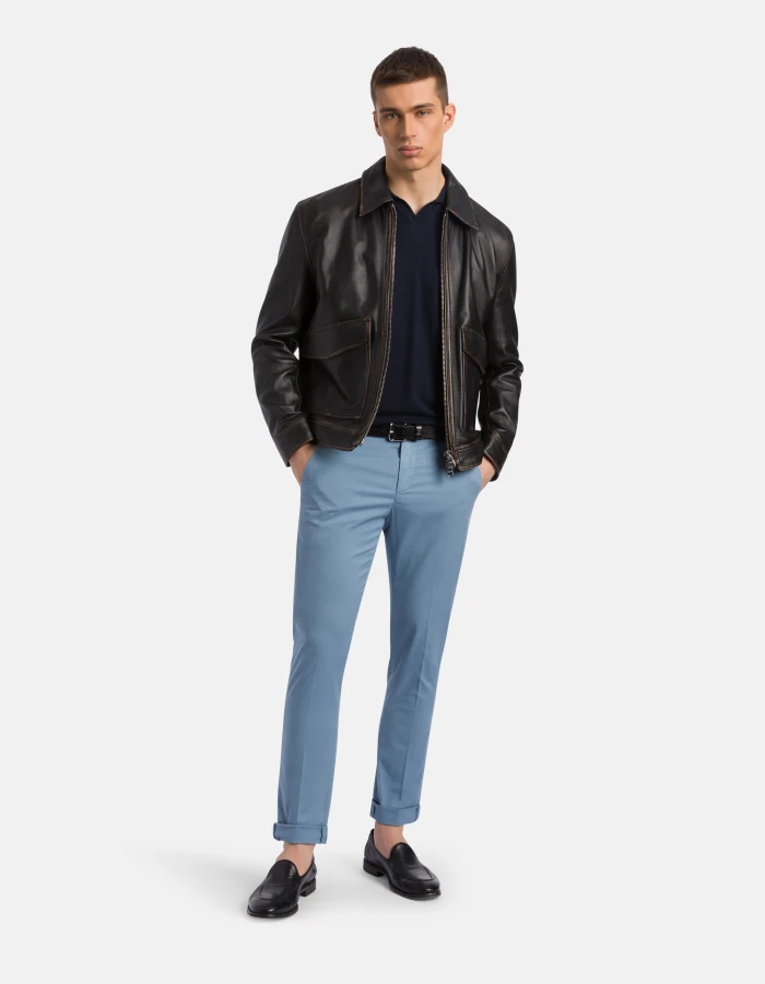 Gaubert slim-fit lightweight gabardine trousers