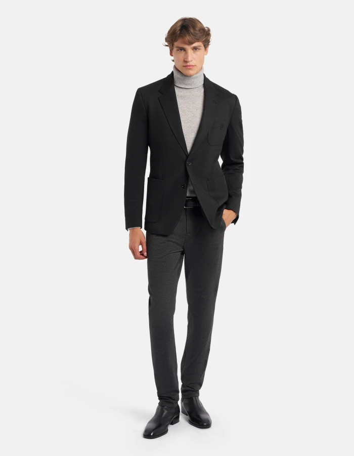 Pantaloni Gaubert slim in jersey resca