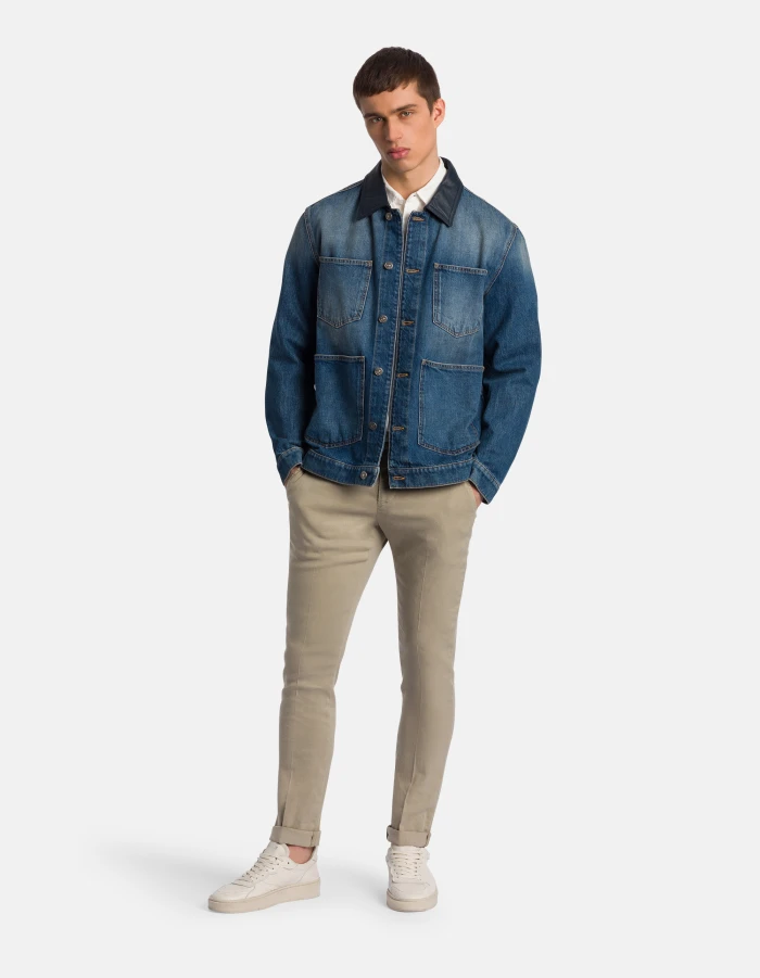 Gaubert slim-fit trousers in linen and lyocell