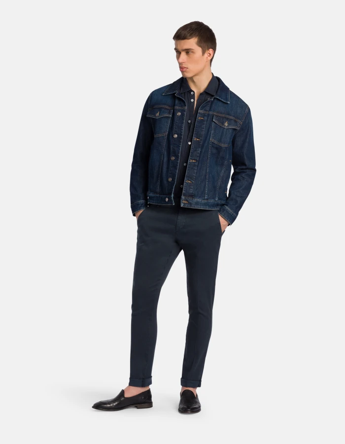 Gaubert slim-fit trousers in linen and lyocell