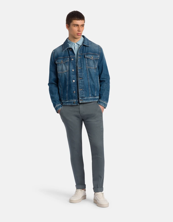 Gaubert slim-fit trousers in linen and lyocell
