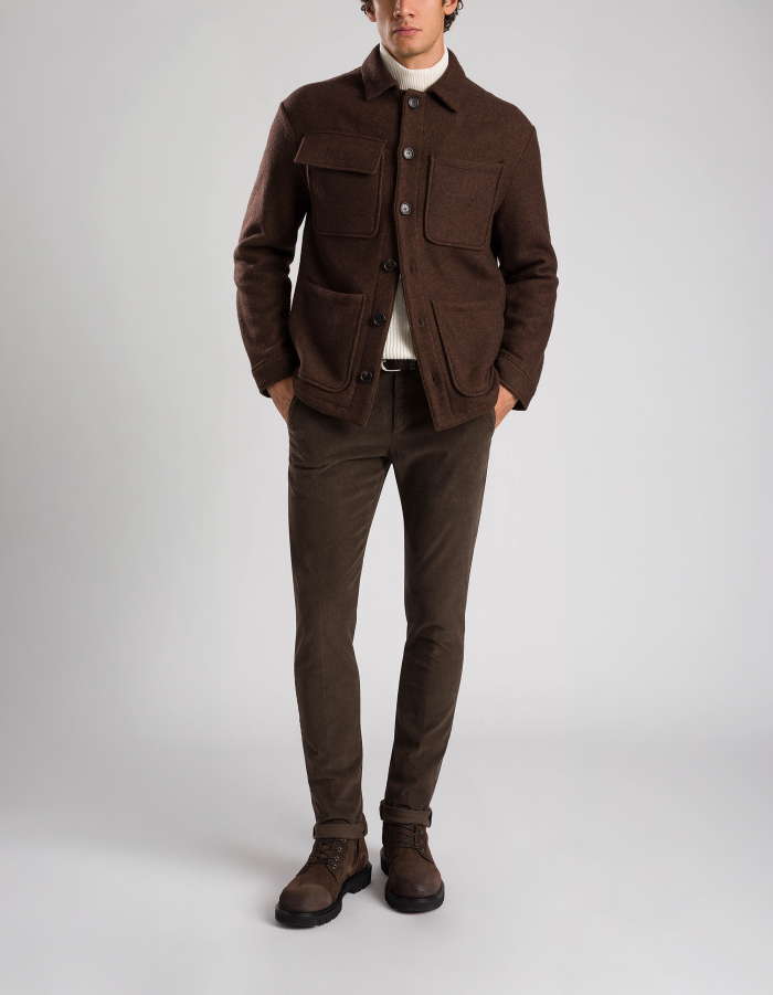 Gaubert slim-fit trousers in stretch velvet