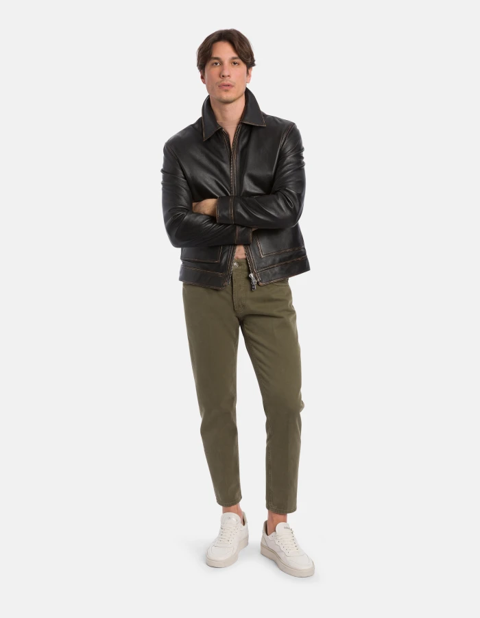 Brighton carrot-cut jeans in non-stretch bull denim