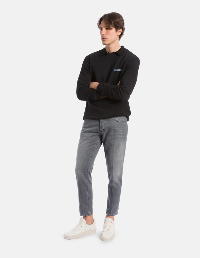 Brighton carrot-cut jeans in rigid denim