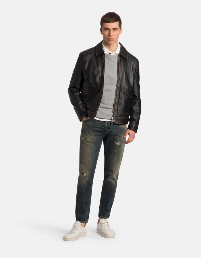 Brighton carrot-cut jeans in rigid denim