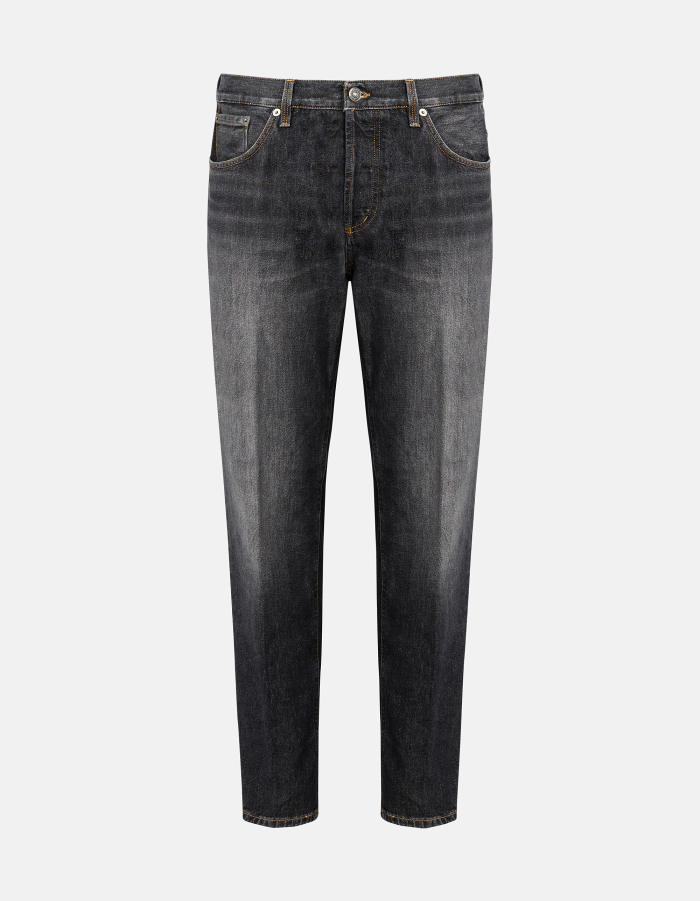 Brighton carrot-cut jeans in recycled rigid denim