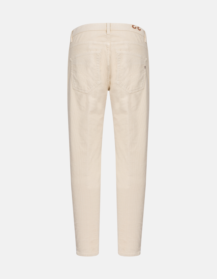 Brighton carrot-fit trousers in stretch velvet
