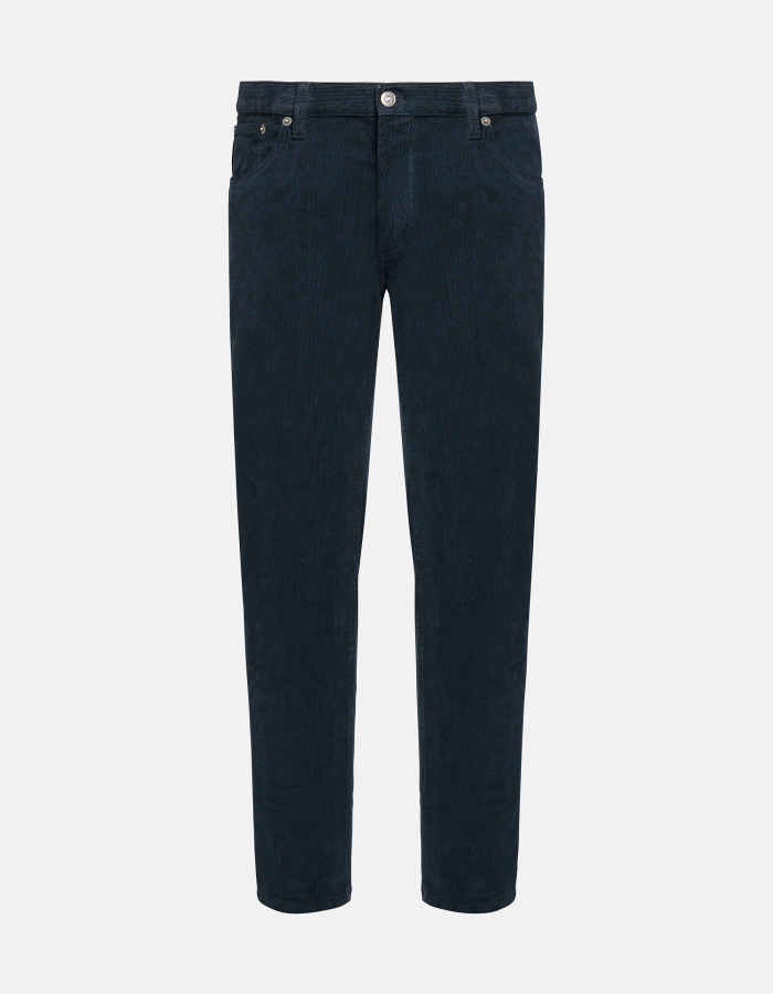 Brighton carrot-fit trousers in stretch velvet