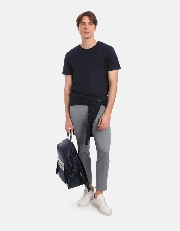 Alfredo slim-fit trousers in compact gabardine