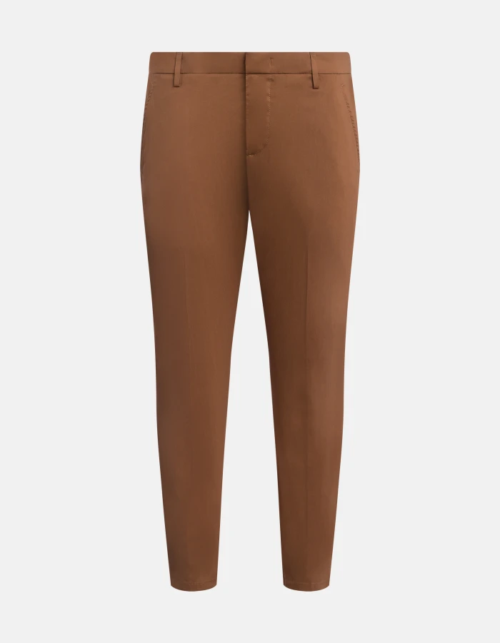 Alfredo slim-fit trousers in cotton poplin and nylon