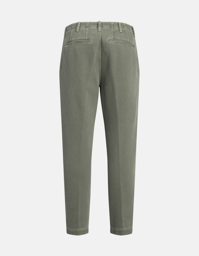 Zyan carrot-fit trousers in cotton weave