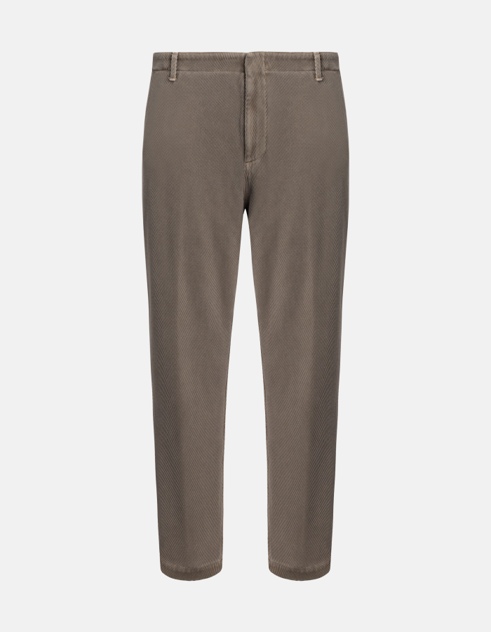 Zyan carrot-fit trousers in cotton weave