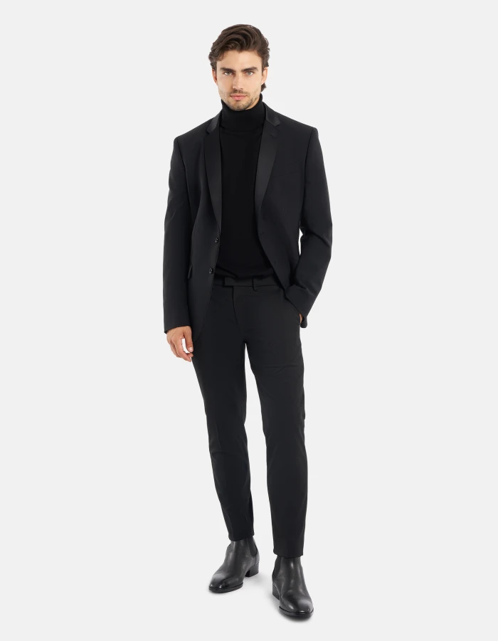 Pantaloni Pablo regular in gabardina misto lana