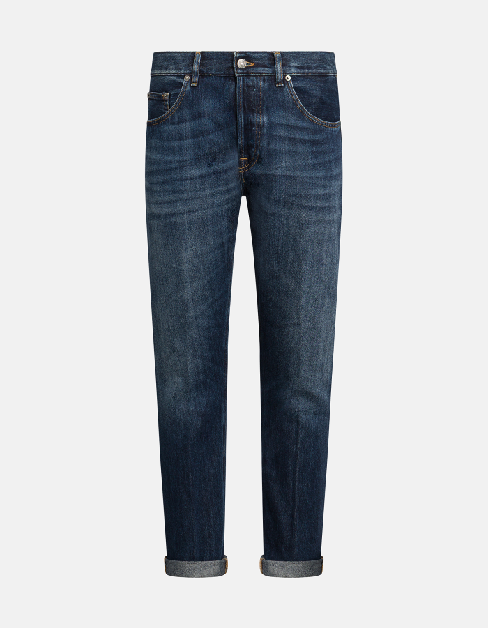 Icon slim-fit jeans in rigid denim made from cotton and lyocell