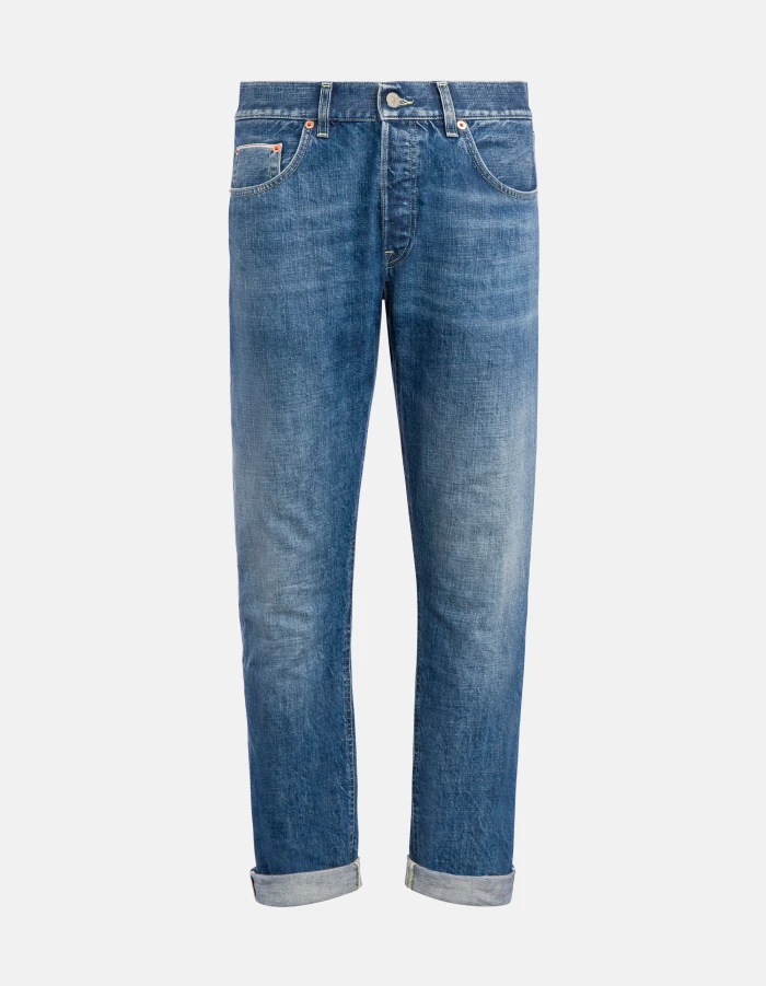 Regular-Fit-Jeans Icon aus Rigid Denim mit Webkante