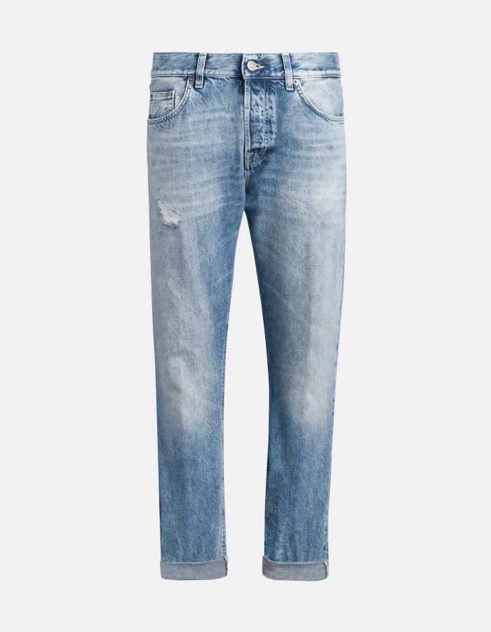 Icon regular-fit jeans in rigid denim