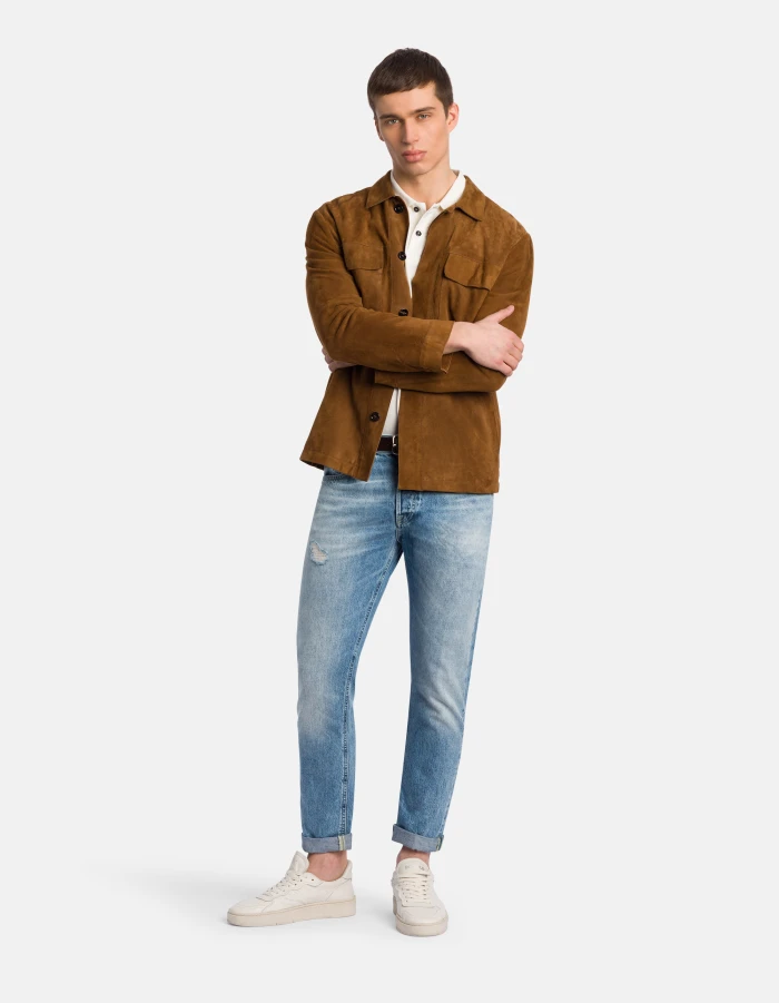 Icon regular-fit jeans in rigid denim