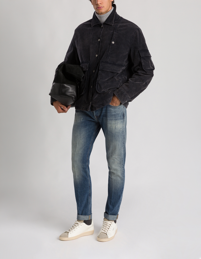 Icon slim-fit jeans in rigid denim