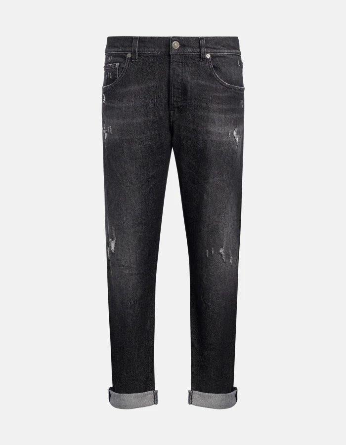 Icon regular-fit jeans in cotton and lyocell stretch denim